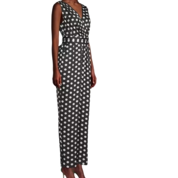 NWT Emanuel Ungaro Deborah Sleevless Jumpsuit Polka Dot - Picture 4 of 14